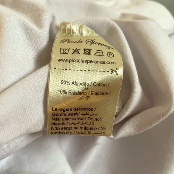 Lace T-Shirt Heart Portrait Portugal Designer Piccola Speranza White Girl’s 4T - Picture 4 of 6